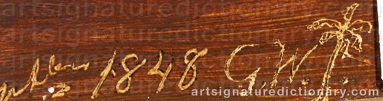 Signature by Gustaf Wilhelm PALM
