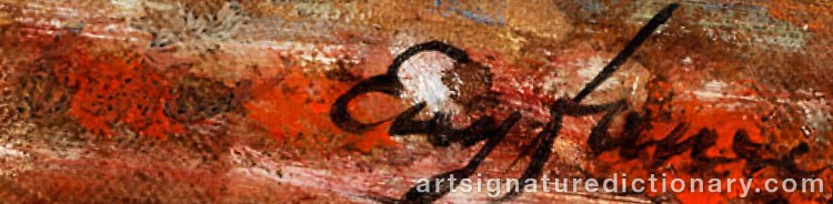 Authentic signature by Eugène FAURE on  artwork