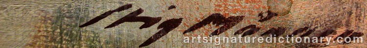 Authentic signature by Stig MÅNSSON on artwork