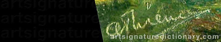 Authentic signature by Anthony THIEME on Painting/Watercolour artwork