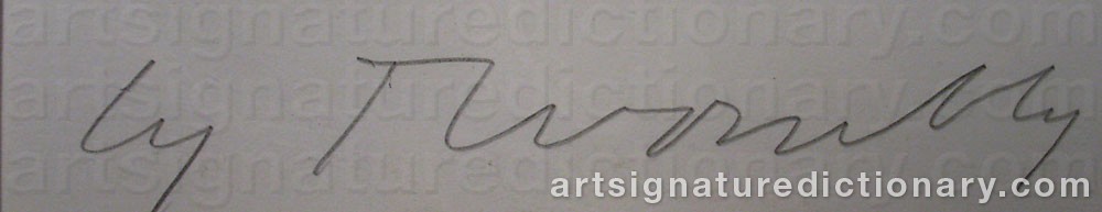 Signature by Cy TWOMBLY