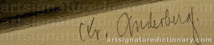 Authentic signature by Kristian ANDERBERG on artwork