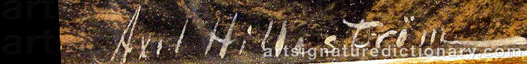 Signature by Axel HILLESTRÖM