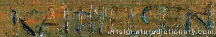 Authentic signature by Kai NIELSEN on Sculpture artwork