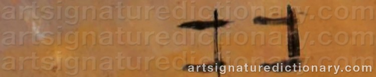 Authentic signature by Jens JOHANNESSEN on artwork