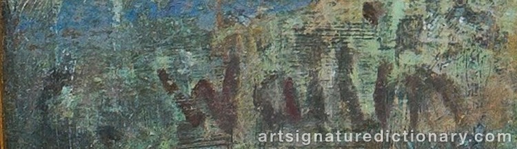 Authentic signature by Carl E. WALLIN on Painting/Watercolour artwork