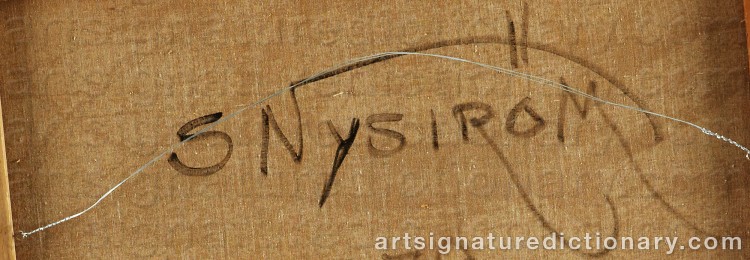 Authentic signature by Sten Ludvigh NYSTRÖM on artwork