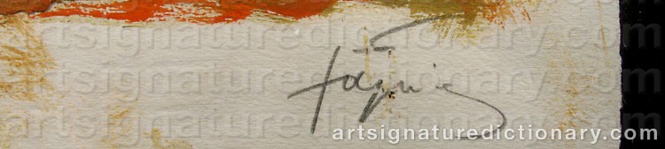 Forged signature of Antoni TAPIES