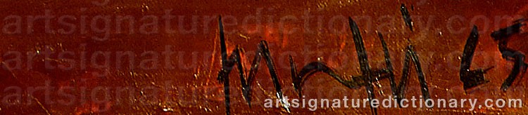 Authentic signature by Walter MAFLI on Painting/Watercolour artwork