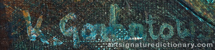 Authentic signature by Konstanty GORBATOWSKI on  artwork
