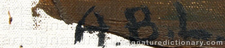 Authentic signature by Anders LILJEFORS on  artwork