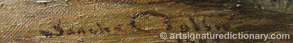 Authentic signature by Ernst Alexander ‘Sacha’ BOLIN on  artwork