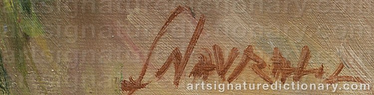 Authentic signature by Sonja NAVRATIL on  artwork