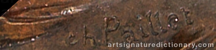 Authentic signature by Charles PAILLET on  artwork