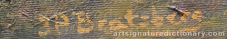 Authentic signature by Jan Petter BRATSBERG on artwork