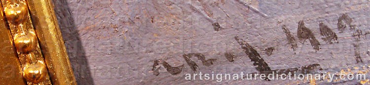 Signature by Arvid JOHANSON