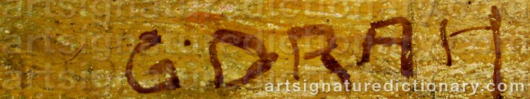 Authentic signature by C. DREILICK on  artwork