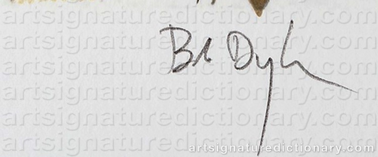 Authentic signature by Bob DYLAN on artwork