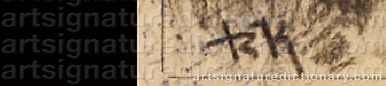 Authentic signature by Roman KOCHANOWSKI on artwork