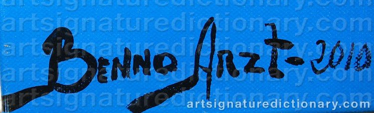 Signature by Benno ARZT