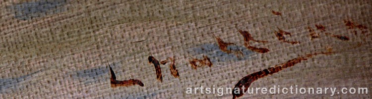 Authentic signature by Louis NATTERO on artwork