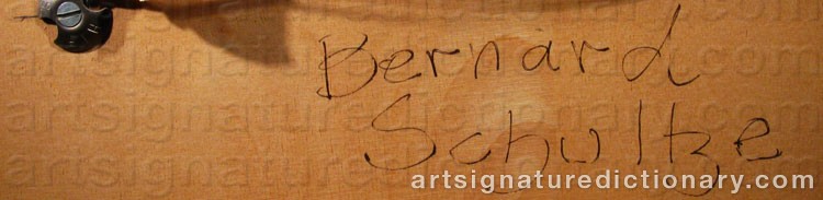 Signature by Bernhard SCHULTZE