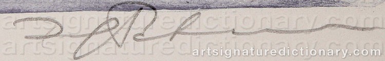 Authentic signature by Dag PETERSON on  artwork