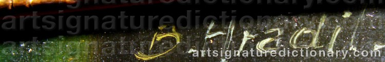 Signature by Béla HRADIL