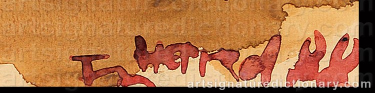 Authentic signature by Klaus FUSSMANN on artwork