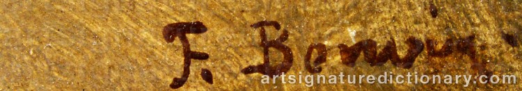 Authentic signature by François BONVIN on  artwork