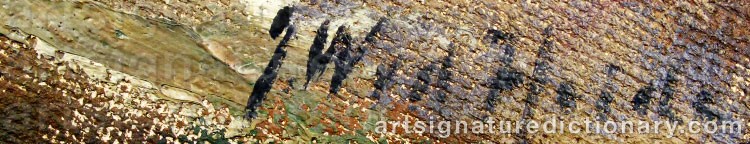 Authentic signature by Johannes Wilhelm VAN DER HEIDE on  artwork