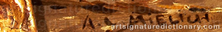 Signature by Leopold Alphons MIELICH