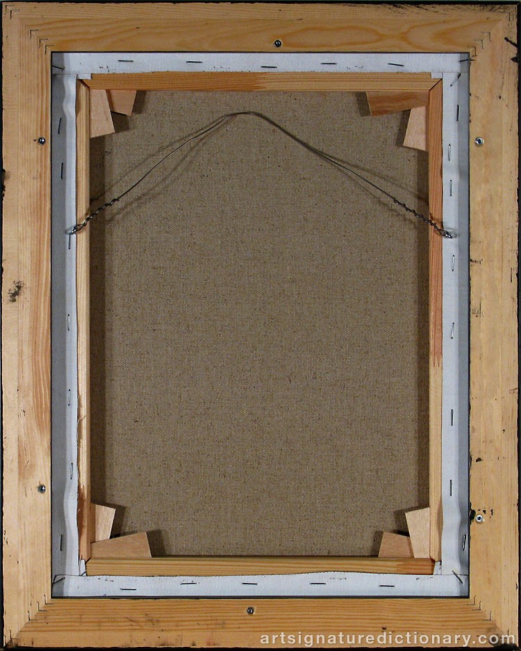 Close-up details showing Cornelis Guillaum Corneille Van ‘Corneille’ BEVERLOO signature forgery characteristics