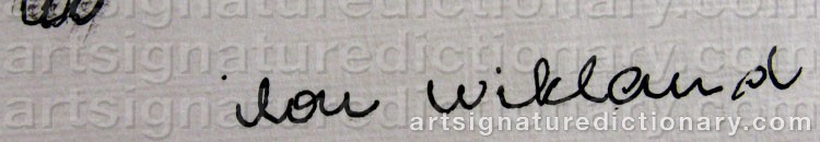 Signature by Ilon WIKLAND