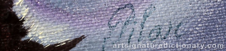 Authentic signature by Pilar GONZALEZ on  artwork