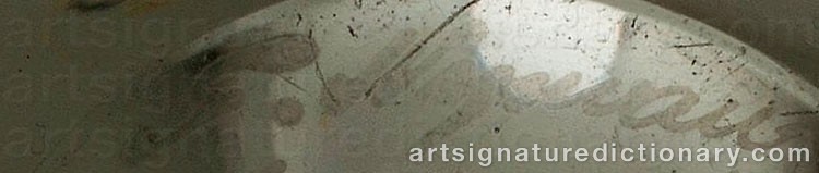 Authentic signature by Gunnel NYMAN on  artwork