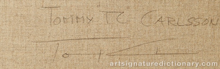 Authentic signature by Tommy CARLSSON on Painting/Watercolour artwork