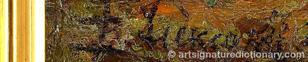 Authentic signature by Vassili Mitrofonovich ALEXEIEV on  artwork