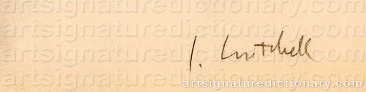 Authentic signature by John MITCHELL on artwork