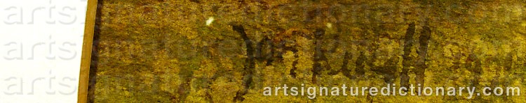 Authentic signature by Jan RUFELT on  artwork