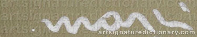 Authentic signature by Edolo B. D. MASCI on artwork