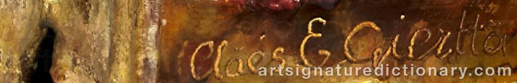 Authentic signature by Claes GIERTTA on Sculpture artwork