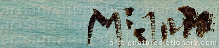 Authentic signature by Frederick MCDUFF on artwork