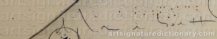 Authentic signature by Alighiero BOETTI on  artwork