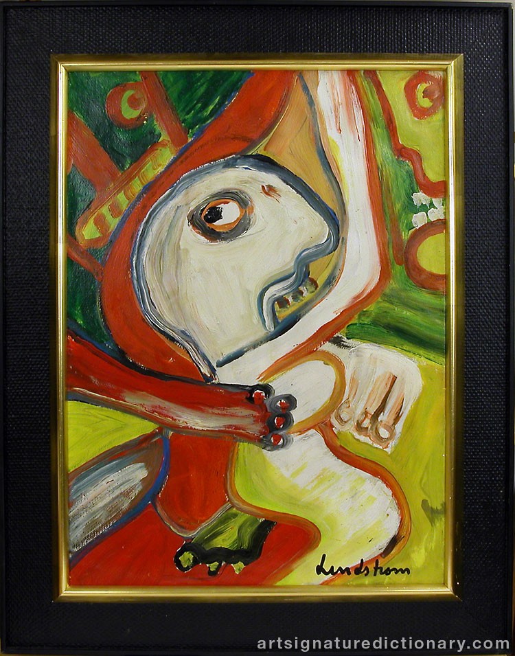 Close-up details showing Bengt LINDSTRÖM signature forgery characteristics