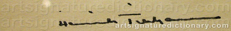 Authentic signature by Henrik TIKKANEN on artwork