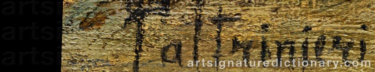 Authentic signature by Oreste PALTRINIERI on artwork