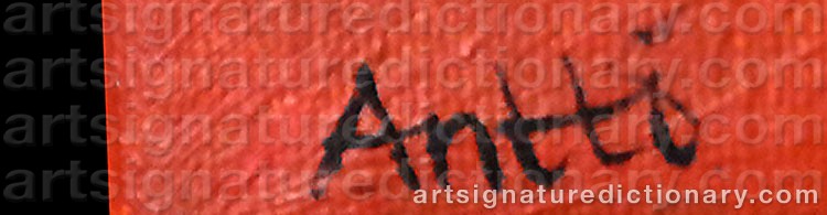Authentic signature by Antti EKSTRÖM on artwork
