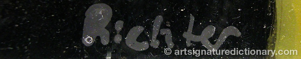 Authentic signature by Mikael RICHTER on  artwork