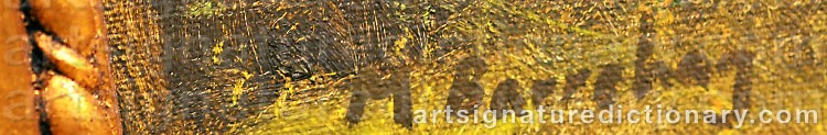Authentic signature by Mikael BARREHAG on  artwork